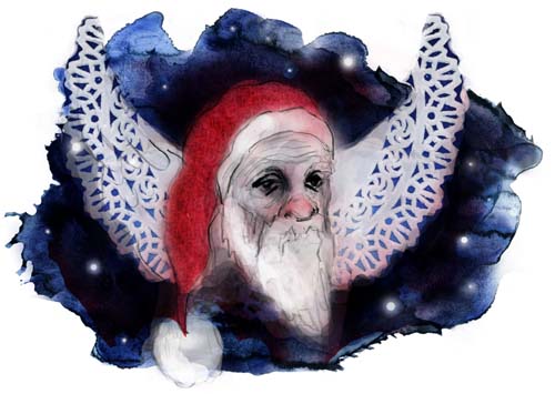 Den hemlösa “jultomten” som blev en ängel i soprummet. Illustratör Anna Ågrahn